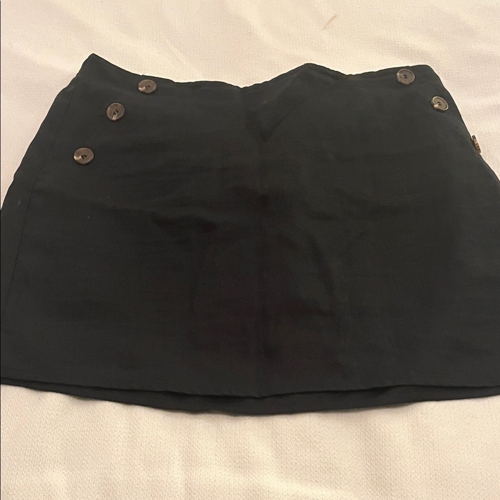 Black Buttoned Women's mini Skirt